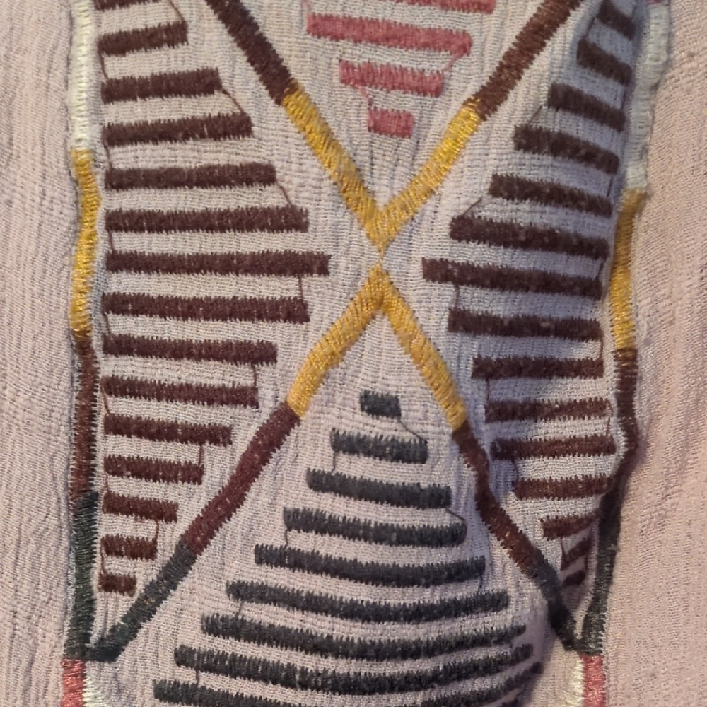 Maurices Dusty Pink Geometric Blouse - Picture 3 of 5
